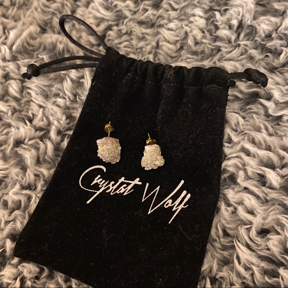 Crystal Wolf Earrings